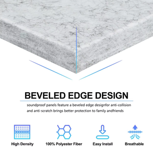 Tùy Chỉnh Khắc Vuông Polyester Acoustic Tấm Tường Thiết Kế Truyền Thống 3D Mô Hình Thiết Kế Tòa Nhà Văn Phòng Cách Âm Hội Trường Mq - Product Image 4