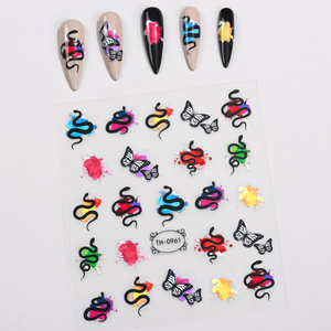 Suministros para uñas Summer Nail Art Stickers Manicure 3D Flower Leaf Nail Sticker - Product Image 4