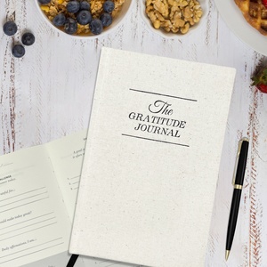 Individuelles personalisiertes Logo A5 Leinenstoff Hardcover Wellness-<span class=keywords><strong>Journal</strong></span> Öko-Notebook Achtsamkeit Inspiration Dankbarkeitsjournal - Product Image 5