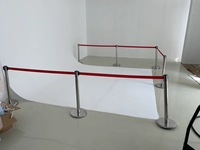 Barrière de ceinture rétractable, batterie en Stanchion, système de contrôle des personnes, vertical