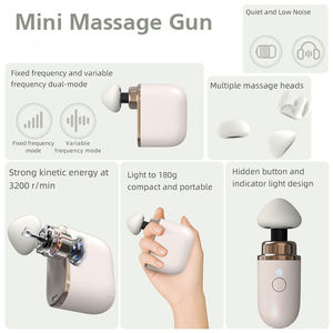 Pistola de Masaje Muscular Eléctrica Portátil Inalámbrica de Cuerpo Completo con Logotipo Personalizado OEM, Mini Pistola de Masaje de Tejido Profundo con 4 Cabezales - Product Image 4