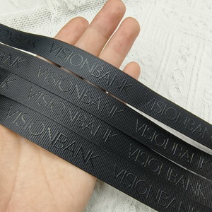Customized Color Logo High Tenacity Polyester Cotton 3D Silk Screen Printed Grosgrain <b>Webbing</b> Ribbon for Gift Packaging - Product Image 6