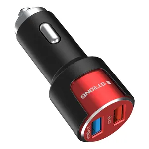 Hot Quality Metal Cigarette Lighter Adapter Car Accessories Dual Port USB Smart Quick Car Charger