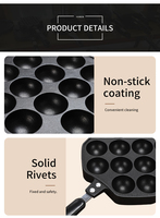 12 Moules Antiadhésif Grill Pan Omelette Pan Octopus Oeuf Pot Usine Approvisionnement Direct OEM Accepté Mignon Gâteau Moule