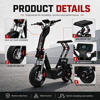 Scooter Eléctrico Todoterreno de 15000W con Asiento, 120KM/H de Alta Velocidad, 74V 50AH de Largo Alcance, Scooter Eléctrico para Adultos, Venta al Por Mayor OEM