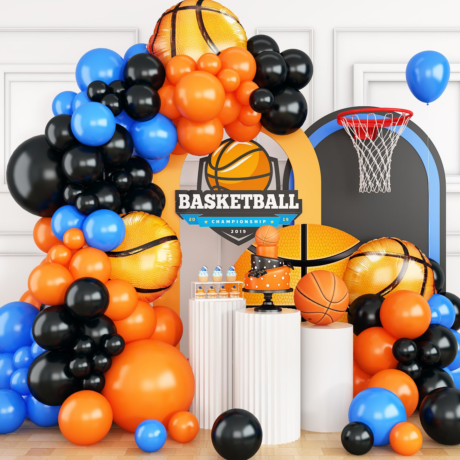 ballon de basket jaune et noir