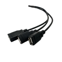 محول USB 2.0 من النوع A أنثى إلى 2 منفذ USB ذكر، موزع بيانات ومحول طاقة على شكل Y، كابل شحن USB، سلك تمديد، حزمة أسلاك