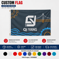 Drapeaux personnalisés double face 3x5 pieds en polyester recyclé, impression numérique, logo publicitaire, fabricant, vente en gros