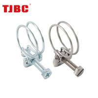Collier de serrage double fil en acier au carbone pour tuyaux de système de refroidissement