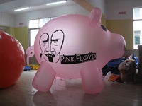 Poupée animale gonflable de cochon de dessin animé rose de BeiLe PVC. Grande mascotte gonflable d'animal de PVC. Poupée animale gonflable de publicité