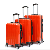 Couleur vive bagage de voyage rose vintage valise trolley bagages ensemble