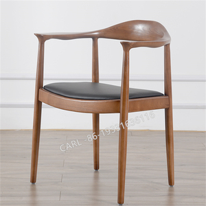 Bán buôn <span class=keywords><strong>Hans</strong></span> <span class=keywords><strong>Wegner</strong></span> Vòng ghế bản sao sợi nhỏ da ghế gỗ rắn ăn uống ghế cho nhà hàng quán cà phê - Product Image 3