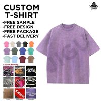 Camiseta de Verano para Hombre, 100% Algodón, Lavado Ácido, 230GSM, Estilo Vintage, Oversize, Personalizable, Tejido Sólido, Nueva y de Alta Calidad