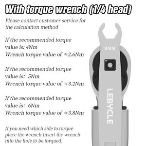 <span class=keywords><strong>Clé</strong></span> à tuyau de frein hydraulique pour vélo de route et <span class=keywords><strong>VTT</strong></span> LEBYCLE, <span class=keywords><strong>clé</strong></span> <span class=keywords><strong>dynamométrique</strong></span> 1/4 pouce pour tube d'huile de vélo, ouverture 7 mm 8 mm, outils de réparation cycliste - Product Image 5