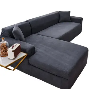 Modern China Supplier Single Double Stretch L Shape Slipcover Sectional Elastic Skirt Sofa Couch Cover 3 Seater Wholesale