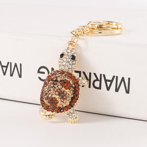 Exquis Nouvelle Arrivée Tortue Porte-clés avec Strass Étincelants Adorable Petit Sac Accessoires et Charmant Animal Pendentif Cadeaux - Product Image 4