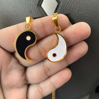Cadeaux de la Saint-Valentin pour les meilleurs amis, 1 paire de colliers Tai Chi, collier avec pendentif Yin Yang pour couple, bijoux