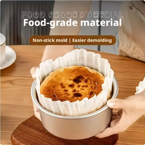 Bandejas de papel para hornear desechables blancas, resistentes al aceite, para repostería al por mayor, ideales para pasteles vascos especiales, pan y galletas. - Product Image 3