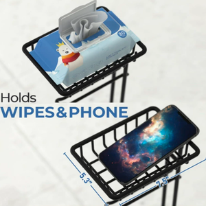 Standing <b>Toilet</b> Paper <b>Holder</b> American-Style <b>Roll</b> <b>Holder</b> <b>Black</b> Modern Eco-Friendly Iron Bathroom Tissue Dispenser for Home - Product Image 3