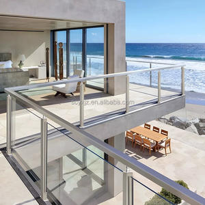Современная балюстрада из закаленного стекла, недорогие перила из нержавеющей стали, стеклянные ограждения для балконной лестницы отеля - Product Image 5