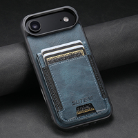 Étui de téléphone SUTENI pour iPhone 18 Pro Max avec porte-cartes, bande élastique, texture lisse, support en similicuir de luxe, compatible avec les modèles 17, 16 Plus, 15, 14, 13, 12