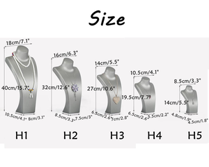 Exhibidor de joyería personalizado de alta gama, organizador de busto para colgante, collar de cuero PU blanco, Mannequins de exhibición - Product Image 5