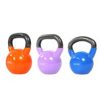 VIGFIT Haltère en fonte recouvert de vinyle coloré réglable, antidérapant, pour l'entraînement de force