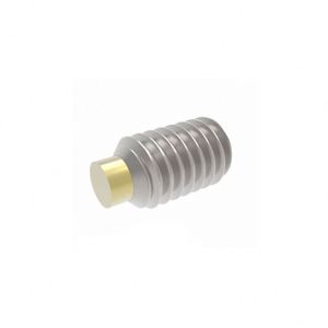Fasteners M3-12 Brass Tip Stainless Steel Plunger <b>Thrust</b> Screws with Black Oxide Finish Fully Threaded - Product Image 1