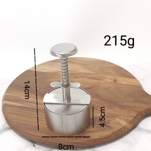 Amz Hot Wholesale 304 Acier inoxydable Burger Viande Presse Bois <span class=keywords><strong>Moule</strong></span> Patty Outil pour BBQ Cuisine <span class=keywords><strong>Steak</strong></span> Outil - Product Image 6