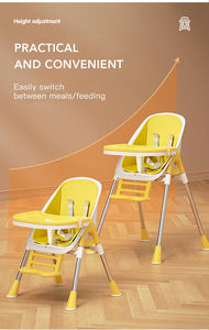Asiento de alimentación portátil para niños, <span class=keywords><strong>silla</strong></span> alta plegable de plástico multifunción ajustable, superventas - Product Image 6