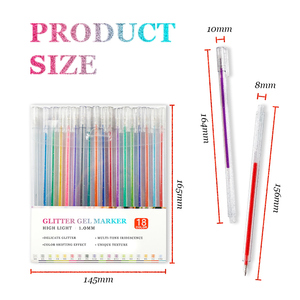 थोक जेल पेन ग्लिटर धातु जेल रंग और कला वाटरप्रूफ जेल स्याही पेन - Product Image 3