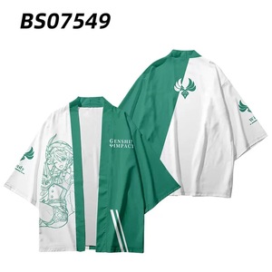 Genshined 66 Styles Yaoyao Japonais Cosplay Haori Kimono Anime Costume Klee <span class=keywords><strong>Hutao</strong></span> Venti Summer Coat Anime T-Shirt Polyester - Product Image 6