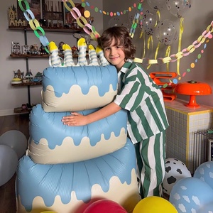 Decoración de Globos 3D de Dibujos Animados para <span class=keywords><strong>Pastel</strong></span> de <span class=keywords><strong>Cumpleaños</strong></span>, para Niños y Niñas, Accesorios para <span class=keywords><strong>Fotos</strong></span> y Arreglos - Product Image 5