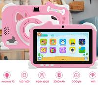 Nueva Tablet Educativa Android 12.0 de 7 Pulgadas con Diseño de Animales, 4GB/32GB, Resistente a Caídas y con Wi-Fi para Niños