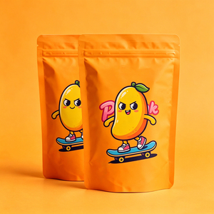 Factory-customized, resealable mini 3.5g zipper flat pouches with three-side sealing; self-sealing polyester film <b>bags</b> - Product Image 3