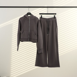 LUL Set Felpa con Zip Integrale Traspirante e Comoda per Donna, Cardigan Sportivo con Cappuccio, Giacca Foderata in Pile per Yoga - Product Image 3