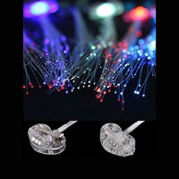 2026 Vente en gros Perruque à fibres optiques LED colorées effet papillon, pince à cheveux de fête, alimentée par piles, étanche, durable, portable
