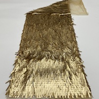 Nouvelle Arrivée Tissu en Dentelle Perlée Brodé de Paillettes Longues et Élégantes pour Robes de Soirée Scintillantes et Spectacles de Mode