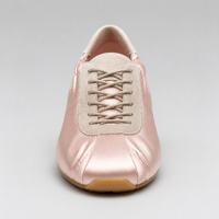 Baskets décontractées rétro pour femmes en satin de soie avec empiècements en daim, à lacets, semelle en caoutchouc, légères, style marche
