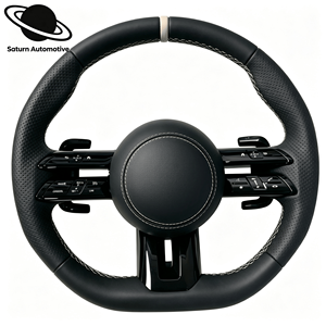 Volante de Cuero Perforado para <span class=keywords><strong>Mercedes</strong></span> Benz C200 2017 E240 W204 W207 W166 W212 W213 W221 C63 C30 2019 E53 2011 E350 AMG - Product Image 3