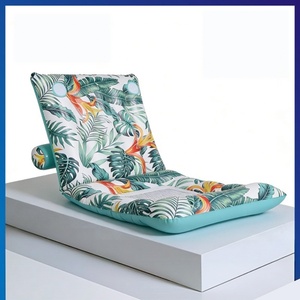 Fauteuil flottant gonflable portable tendance en PVC pour piscine, radeau de plage, siège de bain de soleil pour adulte avec logo personnalisé imprimé - Product Image 1