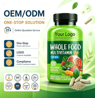 Multivitamines complètes pour hommes Énergie Immunité Santé cardiaque Cerveau et vue 120 capsules végétariennes Végétalien Sans OGM Approvisionnement en vrac