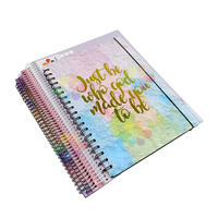 Carnet à spirale A4 personnalisé européen, vente en gros, cahiers de bureau à couverture rigide, nouveau design B5, carnet à double spirale métallique pour l'école