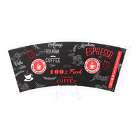 Ventilateur de tasse de papier enduit de PE Flexo imprimant la matière première de tasse de papier conçoivent la taille faite sur commande 150-350gsm