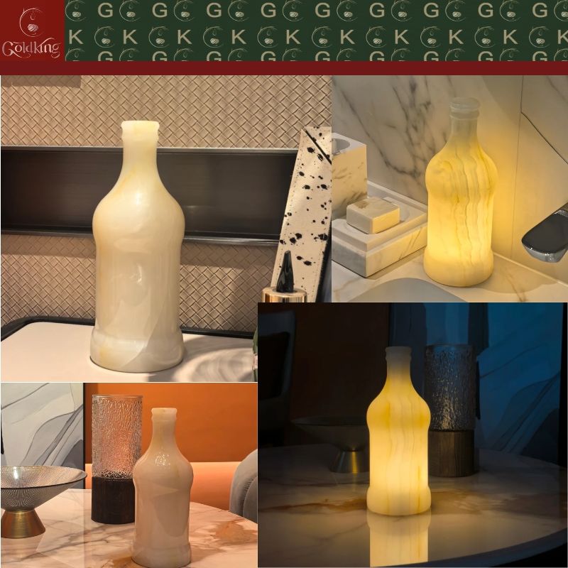 Lampe bouteille de vin en marbre