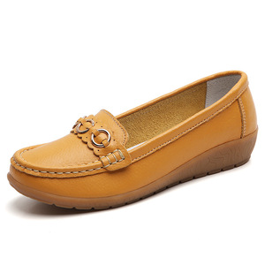 Scarpe Basse in Pelle di Alta Qualità per Donne <span class=keywords><strong>con</strong></span> <span class=keywords><strong>Tacco</strong></span> Basso, Mocassini Casual da Donna, Comode Scarpe da Ballerina per Infermiere - Product Image 2