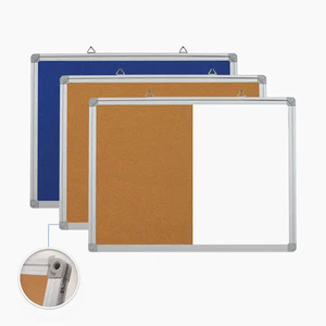 High Quality 2-in-1 Magnetic Whiteboard and Cork Board Combination Dry <b>Erase</b> Writing with Frame - Product Image 2