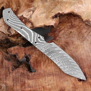 Cuchillo de frutas de acero de Damasco de espiga completa para Dropshipping en Shopify, hoja afilada en bruto para proyectos de forja artesanal DIY de alta dureza para cocina - Product Image 3