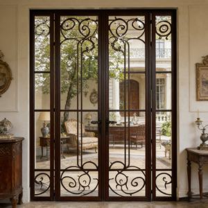 Porte d'entrée en fonte et verre la plus vendue, un choix classique pour les résidences haut de gamme - Product Image 2