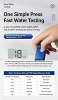 Testeur numérique de TDS 0-9990ppm, testeur d'eau portable avec fonction de maintien de la valeur, adapté à l'eau potable, aux piscines, etc.